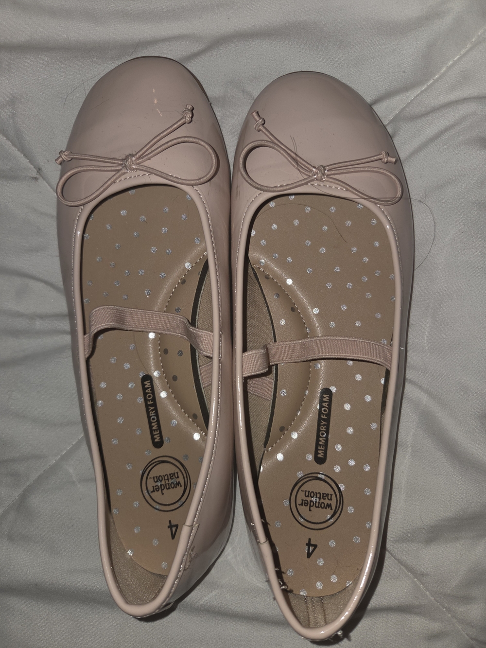 Wonder Nation Memory Foam Girls' Ballet Flats - Pink